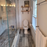 Bathroom Remodel in Dover, Massachusetts. Glass Shower.